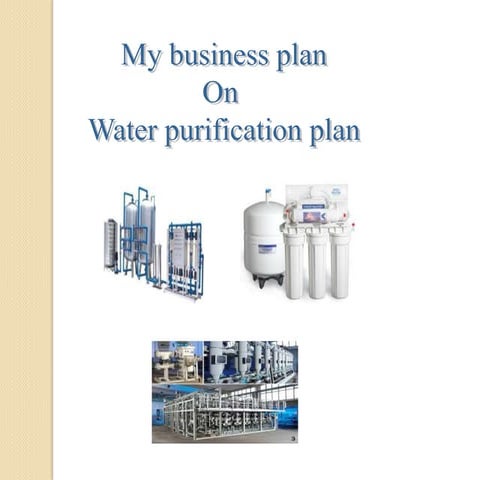 Jayant. water purification plan