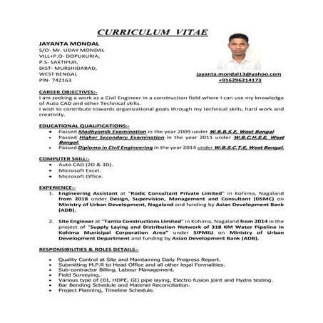0kamal cv with signature 2 | DOC