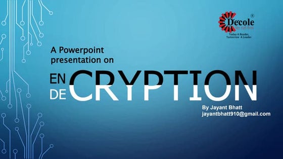 Encryption And Decryption | PPT