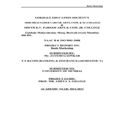 Jayesh new project bank marketing