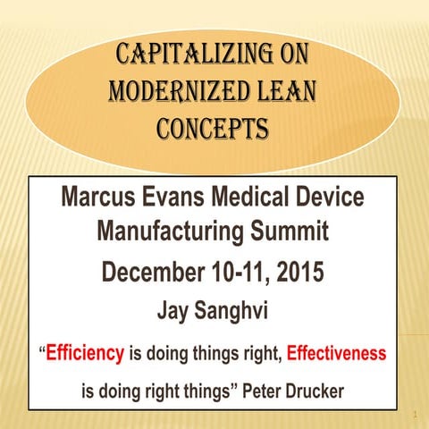 Capitalizing on Modernized Lean Concepts