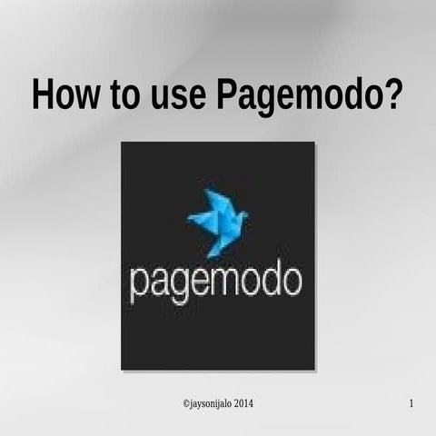 How To Use Pagemodo