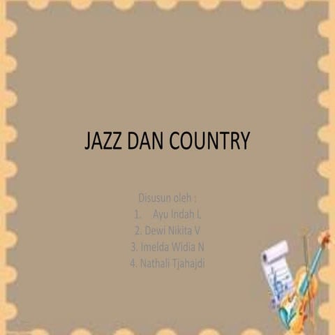 Ppt musik jazz dan country