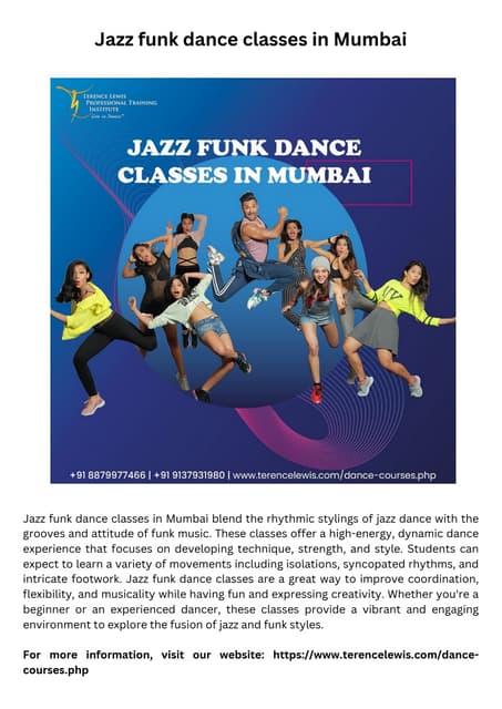 Best Jazz Funk Dance Academy in Mumbai | PDF