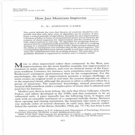 How Jazz Musicians Improvise