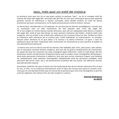 Jazz Text Explicatiu