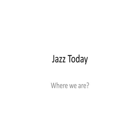 Jazz today global