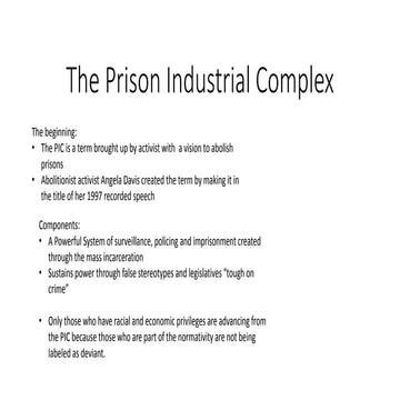The Prison Industrial Complex | PDF