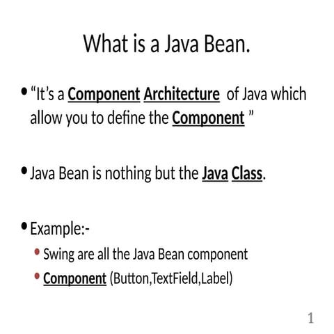 Java Beans | PPTX