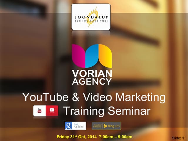 JBA Vorian Agency YouTube Seminar