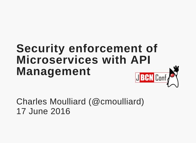 Security enforcement of Microservices with API Management
