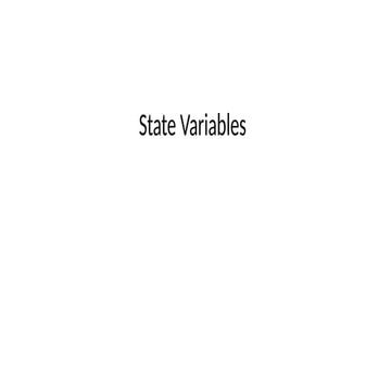 Comprehensive Overview of State Variables and State Space Modeling in ...