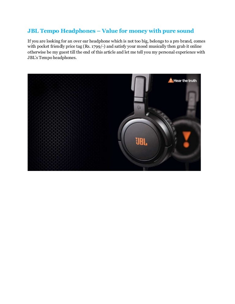 jbl tempo headphones price