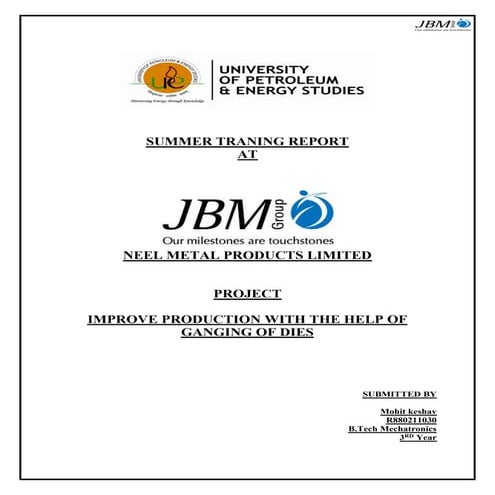 Summer training report on JBM