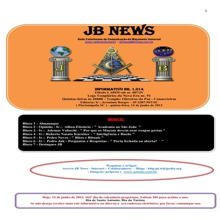 Jb news   informativo nr. 1.014