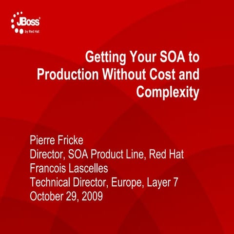Layer 7: Getting Your SOA to Production Without Cost and Complexity
