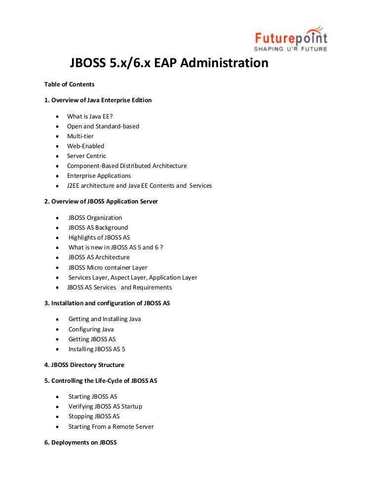 slimming jboss eap