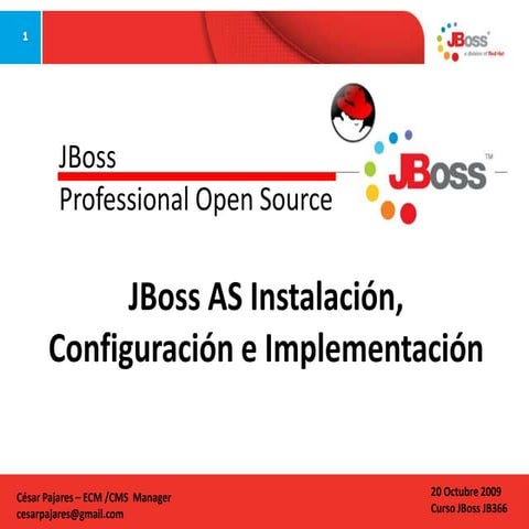 JBoss AS Installation -JBoss as jeap - Curso JBoss JB366 Día 2 