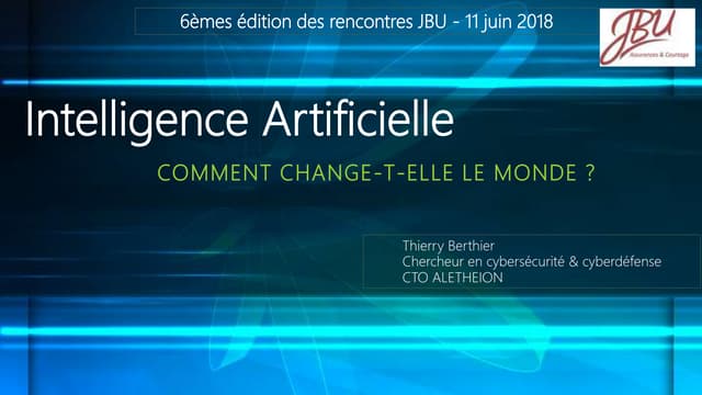 Intelligence Artificielle - Comment change-t-elle le mode ? JBU2018