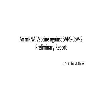 an mrna vaccine aganist sars cov 2 