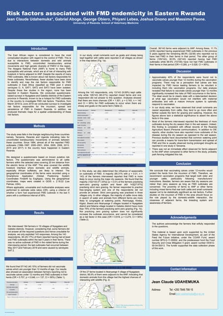 RISK FACTORS ASSOCIATED WITH FMD ENDEMICITY IN EASTERN RWANDA 