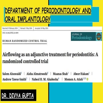 JOURNAL CLUB ARTICLE FOR PRESENTATION PERIO