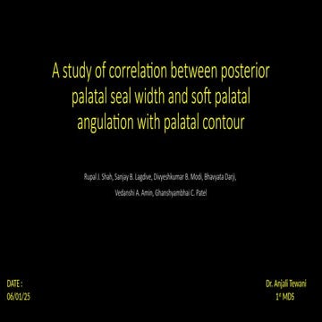 Soft palate relations with junction of soft and hard palate