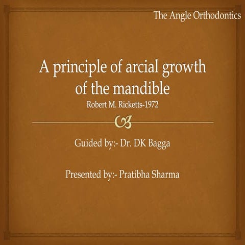 Ricketts arcial growth curve 