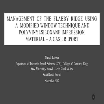managemnet of the flabby ridge using a modified technique.pptx