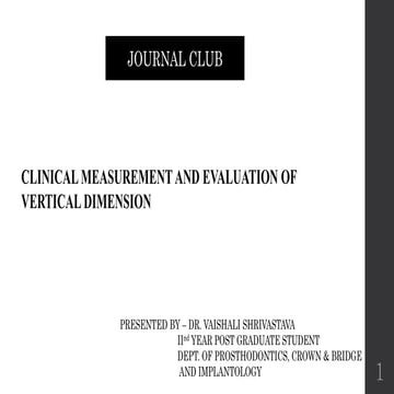 clinical measurement and evaluation of vertical dimension.pptx