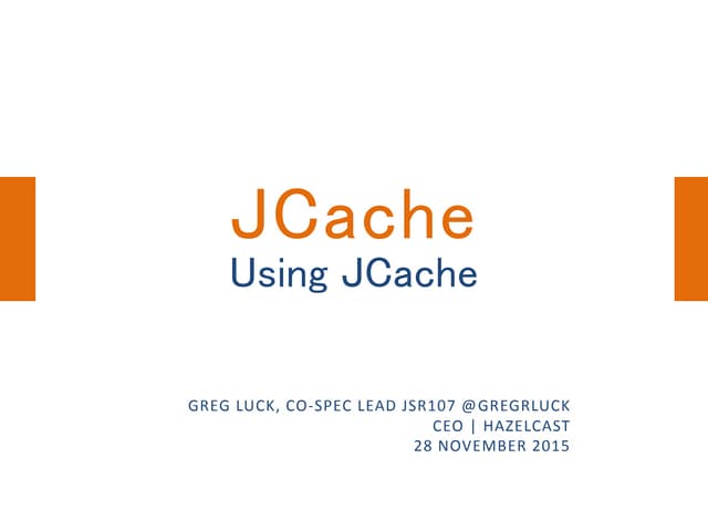 JCache Using JCache