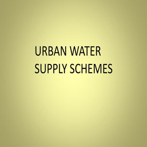 Urban water supply  