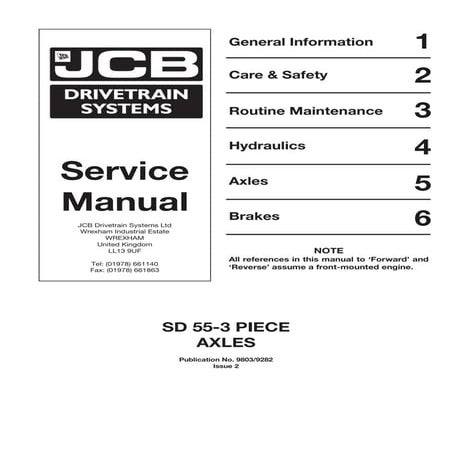 JCB SD55-3 Piece Axles Service Repair Manual Instant Download.pdf