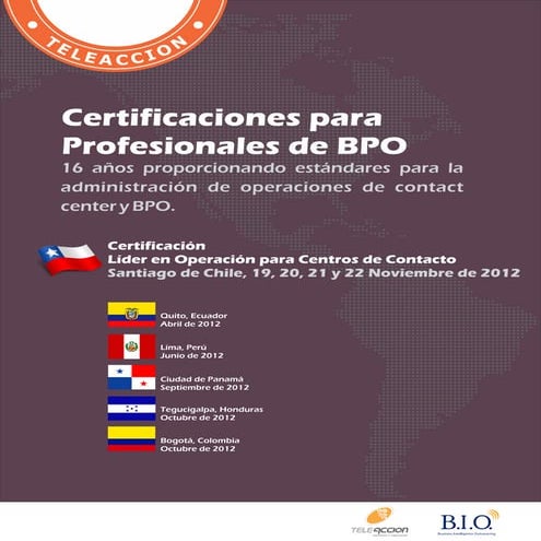 Jornada de Certificación Líder en Operación para Centros de Contacto