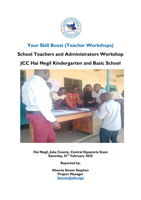JCC Hai Negil Kindergarten and Basic School Teachers Workshop Report February 2025