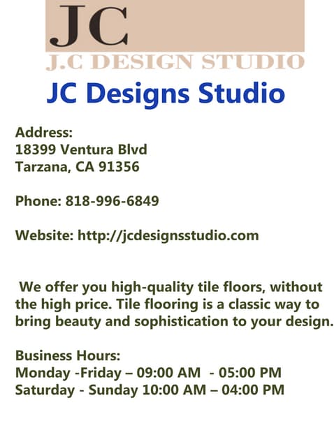 Jc Designs Studio presentations