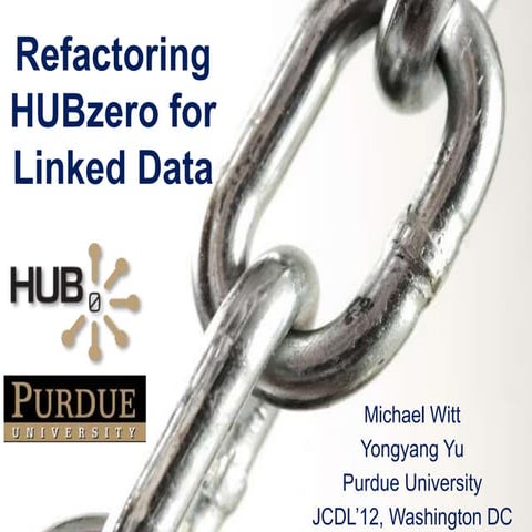 Refactoring HUBzero for Linked Data