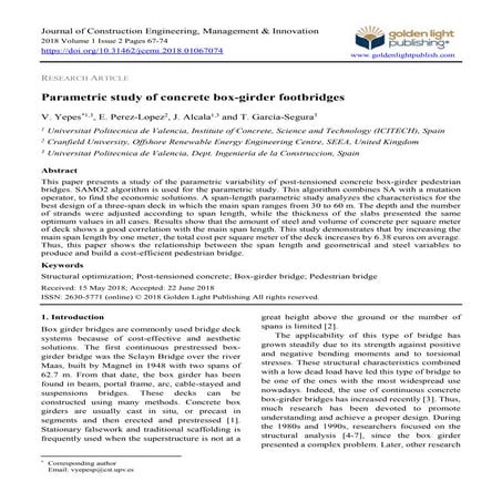 IRJET- Design of a Prestressed Concrete Bridge and Analysis by ...