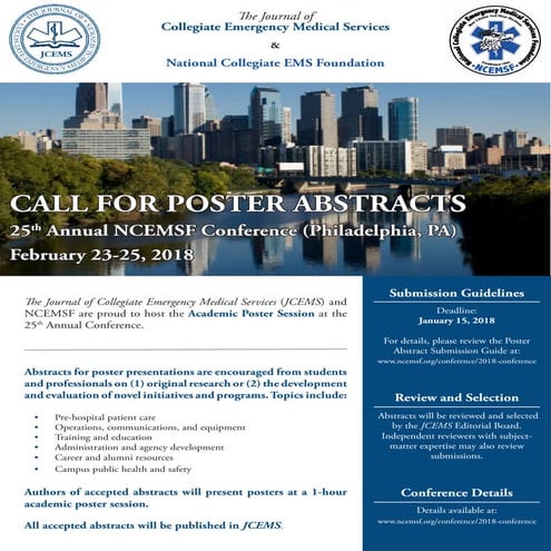 JCEMS-Call for poster abstracts