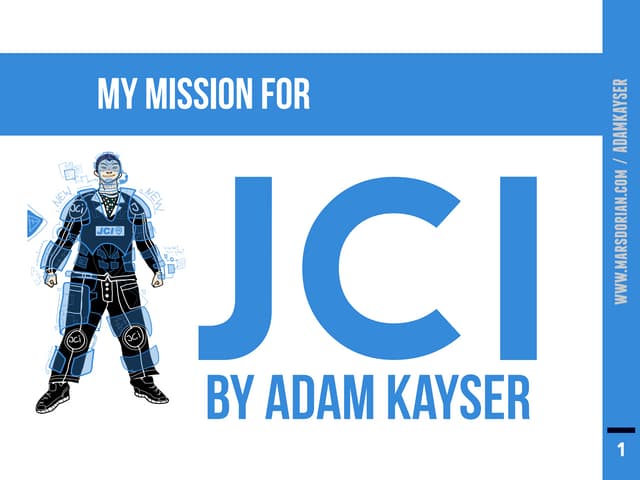 JCI mission plan in comic style