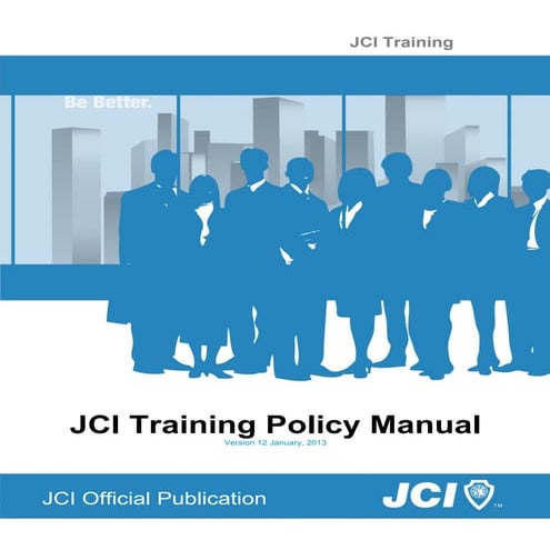 Jci training policy manual eng 2013-01