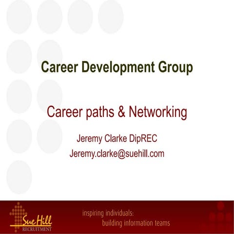Jeremy Clarke CDG2012 Career paths and networking