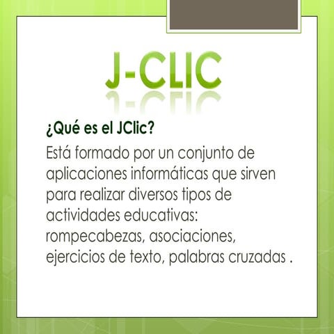 Qué es jclic | DOCX