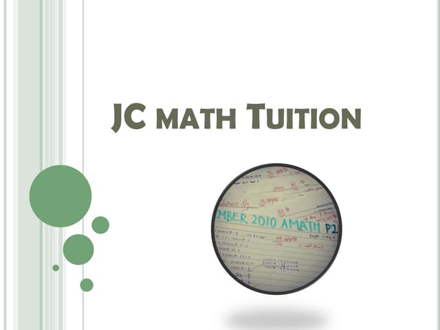 H2 Maths Tuition