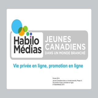 Jeune Canadiens dans un monde branc...