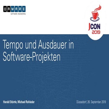 Tempo und Ausdauer in Software-Projekten