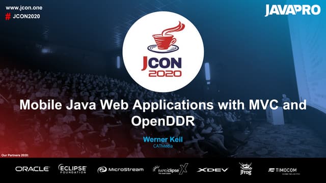 JCON 2020: Mobile Java Web Applications with MVC and OpenDDR