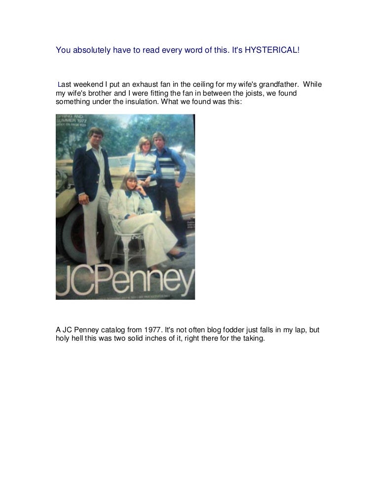 Jc Penney 1977 Catalogue 1