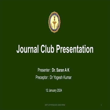 Journal Club Presentation - AKL03 Depression.pptx