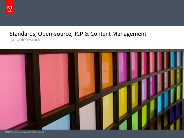NLJUG: Content Management, Standards, Opensource & JCP